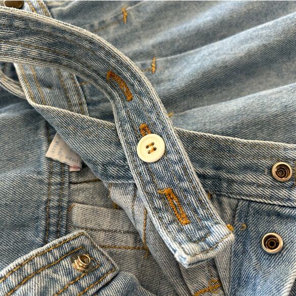 Vintage Baby Guess Denim Pinafore Jumper Dress 2Y Made in USA - Picture 4 of 8